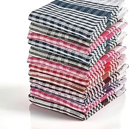 Kuber Industries Pack of 12 Cotton Kitchen Cloth/Napkins | Fridge, Table, Kitchen Platform Cleaning & Roti Napkins | 12x22 Inches | Multicolor-image-45