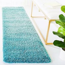 DAYA FURNISHING Rug for Living Room, Bedroom, Hall, Office | Soft and Durable Microfiber Carpet | Modern Floor Mat for Home Décor | Comfortable Texture_Aqua_2' x 3' (Rectangular)-image-2
