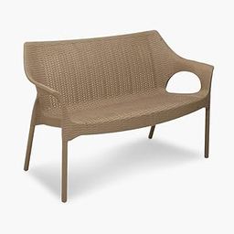 Home Centre Abigail Beige Polypropylene Outdoor Loveseat-image-11