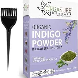 ORGASURE Indigo Powder for Black Hair, Indigo Dry Leaves Powder (Indigofera Tinctoria) 200gm-image-50