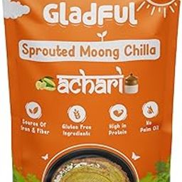Gladful Achari Chilla Mix - Low GI, Diabetes-Friendly & Gluten-Free - No Maida, Palm Oil & Trans-Fat - Vegan & High-Protein Chilla/Dosa Mix - Anytime Snack for Kids & Family - Pack of 1 (200g)-image-71