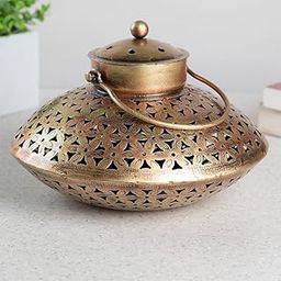 Gunendra Crafts Cast Iron Antique Degchi Style for Dhoop Holder and Candle Light | Incense Burner | Dhoop Dani | Pooja Items | Jaipur Crafts | Antique Lantern| Dhoop Batti Stand | Sambrani Holder| (1)-image-78
