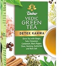 DABUR Vedic Detox Kahwa Green Tea - 25 Teabags|Blend of 8 Real Ayurvedic Herbs & Rock Salt|Helps in Detoxification|Improves Digestion|Ideal After Meal Beverage|Quantity - 62.5 gram-image-25