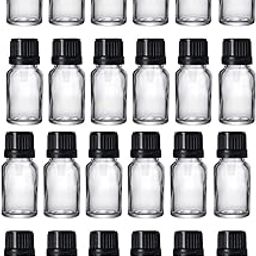 PHARCOS 10ml Transparent (Clear) Glass Bottle with Euro Dropper Black Tamper Proof Cap for Homeopathy Use, Beauty Products DIY, Multipurpose Use, Refillable, Reusable(Leak Proof) (10ml - Pack of 24)-picture-6