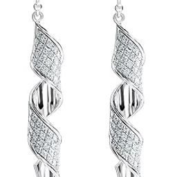 Amazon Brand - Nora Nico 925 Sterling Silver BIS Hallmarked Jewelry Linear Drop Dangle Earrings/Twisted Earring for Girl Women-image-18