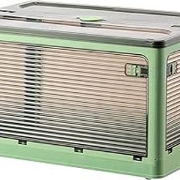 oddpod™ Stack Genie Collapsible XXL Capacity Storage Box with Detachable Wheels/Multifunctional Transparent Stackable, Portable & Foldable Organizer for Indoor and Outdoor use - Green-23