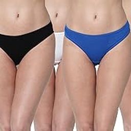 Women Cotton Full Coverage Inner Elastic Mid Waist Bikini Panties,Multicolour, Pack of 5-picture-11