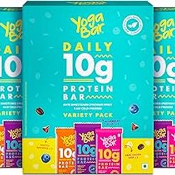 Yogabar Variety Pack 10 grams Protein Bars [Pack of 6], Protein Blend & Premium Whey, 100% Veg, Rich Protein Bar with Date, Vitamins, Fiber, Energy & Immunity for fitness, PACK OF 4-image-38