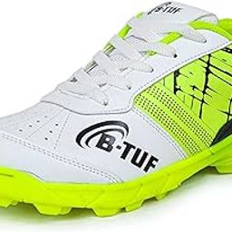 B-TUF Fighter Cricket Shoes/Studs Spikes Sports for Men Boys Unisex Kids|Lightweight and Durable | Stylish Sports Shoes | (Blue/Orange/Red/Neon Green)-image-48