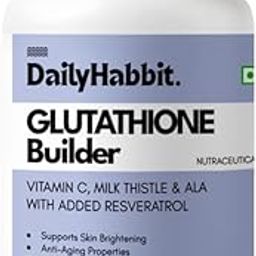 DailyHabbit Glutathione Builder with Milk Thistle, ALA & Resveratrol | Sugar Free Antioxidant Glutathione Supplement for both men and women | 60 Vegetarian Capsules-image-7