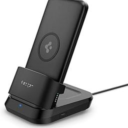 Spigen 5in1 10000mAh Wireless Power Bank with USB-C Dual Charging Dock for Airpods and Smartwatches, Lithium Polymer - Black-18