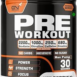 Canada Nutrition Core Pre Workout Powder with Creatine for Performance, Beta Alanine for Muscle, L-Citrulline for Max Pump & Next Generation Preworkout Formulation Caffeinated for Sustained Energy - For Men & Women [31 Servings - Mix Berries]-1
