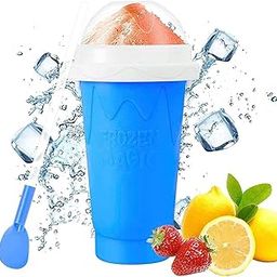 Frozen Magic Slushy Maker Squeeze Cup, Portable Silica Freeze Mug for Milkshake Slush and Ice Cream Smoothie, Quick Frozen Smoothies Slushy Ice Cream Maker,Birthday Gifts for Kids(Blue)-image-64