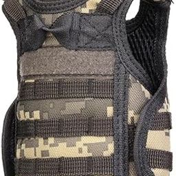 Mini MOLLE Vest Style Beer Sleeve Bottle Stubby Holder ACU Digital Camo-image-6
