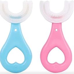 Revin Enterprise U Shaped Toothbrush for Kids. Manual Whitening Silicone Brush Head. Children Infant Toothbrush For 2-6 Years Mouth-Cleaning (multicolor Pack of 2).-picture-26