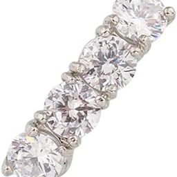 Four Zircon Navel Ring | Stainless Steel Curved Rod Belly Button Piercing Jewelry-image-11