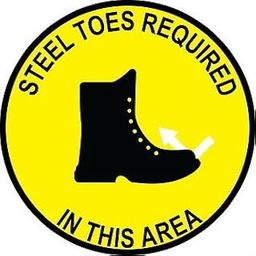 Graphical Warehouse Steel Toes in This Area Floor Sign-12"-image-94
