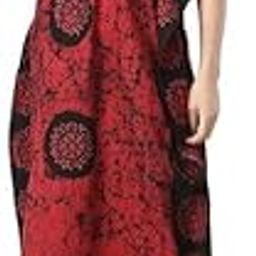 Womens Cotton Caftan Nighty Multi Colored Batik Kaftan Maxi Dress/Beach Cover Ups-image-48