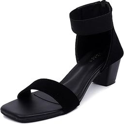Fancy And Comfortable Block Heel Sandals With Ankle Strap For Women And Girls - Women Footwear Heels - Stylish Block Heel Sandals For Women - Comfortable Ladies Heel Sandal-image-19