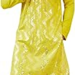 Men's Long Sleeve Regular Fit Rayon Embroidery Sequins Kurta-image-56