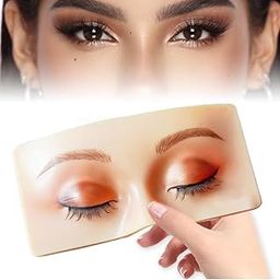 ASMERA The Perfect Aid to Practicing Makeup, Reusable 5D Face Eyes Makeup Mannequin Silicone False Cosmetologist for Makeup Practice Training, Eye Makeup Practice Board-image-84