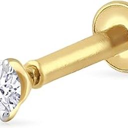 Real Diamond Nose Pin for Women | 18k BIS Hallmark Gold and IGI Certified Single Diamond Nose Stud for Women and Girls with Piercing-image-94