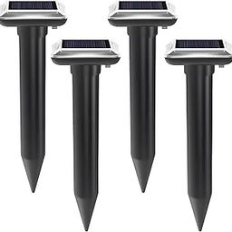 Ultrasonic Solar Power Wave Mouse Snake Repeller Ultrasonic Rodent Repellant (Pack of 4, Black)-image-41