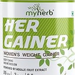MYHERB Women’s Weight Gainer,Her Gainer With 16 Herbs & Aguaje Fruit,3 High Qaulity Protien,For Weight & Mass Gainer And Muscle Growth For Women Alphonso Mango-500Gm-image-90
