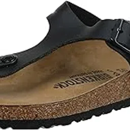 birkenstock Unisex-Adult Thong Gizeh Gold Bf R, Black Oiled Leather, 11-11.5 Women/9-9.5 Men-picture-3