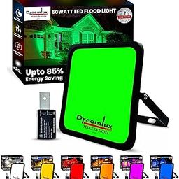 Dreamlux Dusk to Dawn 60W LED Waterproof Flood Light with Auto On/Off Day Night Sensor | BIS Approved | Aluminium Body (1, GREEN, 60W Flood Light with LDR Sensor)-6