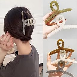 Hair Claw Clips Large Butterfly hair clutcher for women claw clips Hair Clips for Women Big Claw Clips Jelly Hair Clip for Girls Hair Accessories for Long Thick Hair 4 Color-image-36