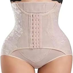 High Waist Body Shaper use for Women and Girl Tummy Control Panties for Women Shapewear Butt Lifter High Waist Trainer Corset Lace Slimming Body Shaper Underwear (1 pcs) Beige-image-88