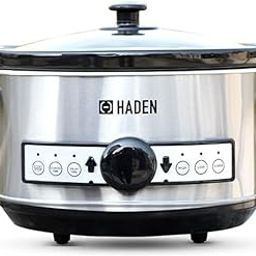 Stainless Steel Slow Cooker with Timer - 3.5 Litres, 3 Heat Settings (Warm, Low, High) - Power Light Indicator, Oven-Safe Ceramic Pot, Dishwasher Safe - Glass Lid for Easy Viewing, (Silver)-18