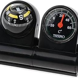 SAZ DEKOR® Car Vehicle 2-in-1 Removable Guide Directional Ball Compass Thermometer|Modern Artworks Items, Collectible Display for Car Lovers, Ceramic Storage Jar for Pickle, Universal Cord for Women|-image-7