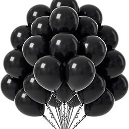 Flyloons 25 pcs Black Metallic Chrome Balloons for Birthday Decoration items celebration Anniversary Girls Boys Men Women-22
