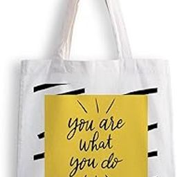 Canvas Tote Bags for Women, College Bag for Girls, Tote Bag for Shopping, Travel & Beach Bags for Women - You Are What You Do - D No - 017-image-76