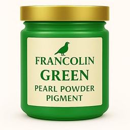 Francolin | Green | Mica/Pearl Powder Pigment | Non Toxic | Vibrant Metallic Glowing | for Soap, Epoxy Resin, Painting, Nail Art & Craft, Cosmetic, Slime | 20g-image-90