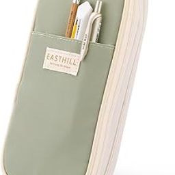 EASTHILL Polyester Big Capacity Pencil Case Large Pencil Pouch Stationery Pen Bag School Items For Teen Girls-Green-19