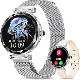 Smart Watch for Women(Answer/Make Call), 1.19" AMOED Smartwatch for Android Phones iPhone,Fitness Tracker with 120+ Sport Modes, IP68 Waterproof, Heart Rate/Sleep/Spo2 Monitor, Activity Tracker Silver-image-81