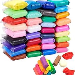VIC 48 Pcs Colours Colors Air Dry Clay. Super Light DIY Clay for Model Air Dry Clay Fun Toy, Creative Art DIY Crafts, Gift for Kids (Pack of 4)-picture-29