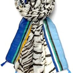 Scarf Woman Digital Tiger Print Mal Mal Cotton Scarves with Tassels | Hijab Scarf | Headscarf | Neck Scarf | Stoles | Wraps-image-15