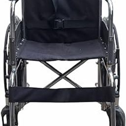 Wheelchair for Patients, Adults With Safety Belt & Weight Capacity 100 Kg | Foldable Wheel Chairs for Old People | Portable Flip Up Leg Rest With Hand Brake | Suitable for Indoor & Travel - Chrome Finish (809MS)-image-23