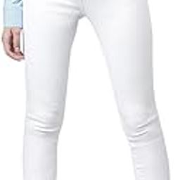 Blue Light wash 5-Pocket high-Rise Jeans, Clean Look, no Fade, has a Button and Zip Closure, and Waistband with Belt Loops-image-29