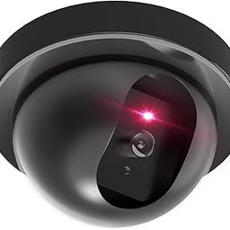WALI Dummy Fake Security CCTV Dome Camera Flashing Red LED Light with Warning Security Alert Sticker Decals-image-31