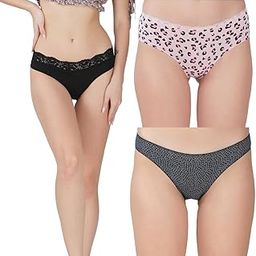 Women?s Premium Cotton Panties | Antimicrobial & Breathable | Everyday Comfort with Amazing Fit | Soft Fabric Innerwear for All-Day Freshness & Hygiene | Bikini | Pack of 3 |-image-74