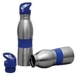 Stainless Steel Sipper Water Bottle with Rubber Grip 650ml (Blue) (Pack of 1)-image-0
