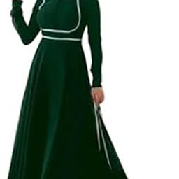 Stylish Women Georgette Fit and Flare Round Neck Lace Border Evening Gown-picture-11