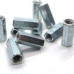 DECENT AIR SYSTEM® Long Hex Coupling Nut Female Threaded Bar Rod Studding Connector Hexagonal Deep Nut For Home Office Workshop Industrial Constructor and Multi Purpose Use (10no's, M8)-2