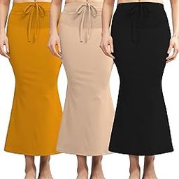 Combo Soft Lycra Blended Saree Shapewear for Women/Fishcut Fit Petticoat Saree Silhouette Shape Wear Dress for Saree-Pack of-3-image-122