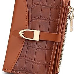 Women's Wallet Vegan Leather Bifold Small Card Holder Coin Holder Ladies Purse with 5 Card Slots, Zipper Pocket and RFID Blocking | Snap Closure | Mini Purse for Women-image-66